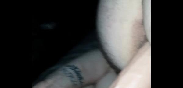  Young blonde tattooed MILF wife babe puts her dildo in her mouth and fucks my asshole in the 69 position